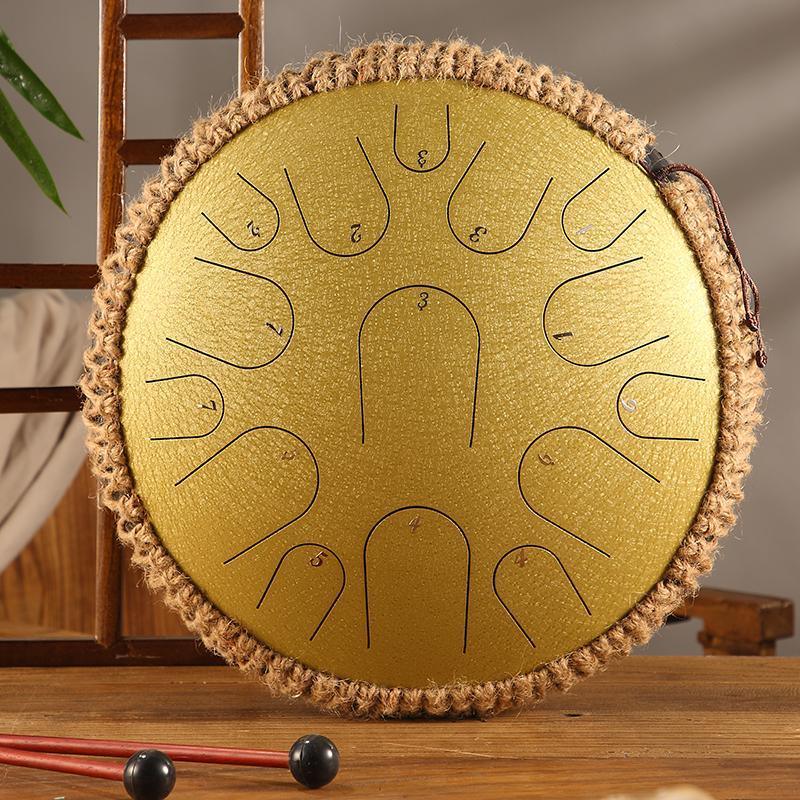 HLURU Professional Performance Titanium Steel Tongue Drum 13 Inches 15 Notes C Major D Major - HLURU.SHOP