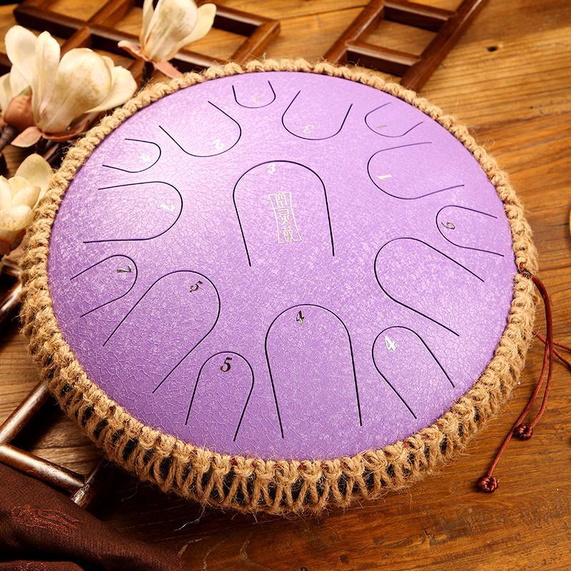 HLURU Professional Performance Titanium Steel Tongue Drum 13 Inches 15 Notes C Major D Major - HLURU.SHOP