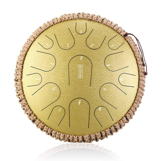 HLURU Professional Performance Titanium Steel Tongue Drum 13 Inches 15 Notes D Major C Major - HLURU.SHOP