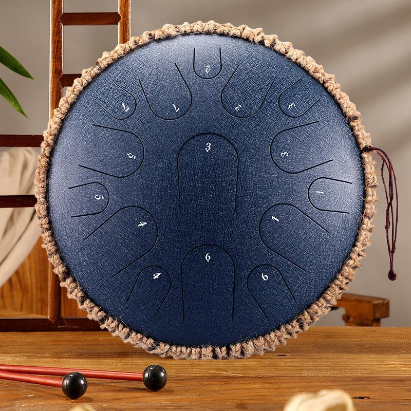 HLURU Professional Performance Titanium Steel Tongue Drum 14 Inches 15 Notes C Major D Major - HLURU.SHOP