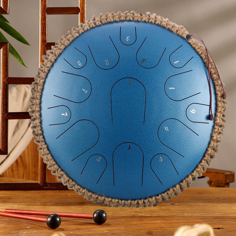 HLURU Professional Performance Titanium Steel Tongue Drum 14 Inches 15 Notes D Major & C Major - HLURU.SHOP