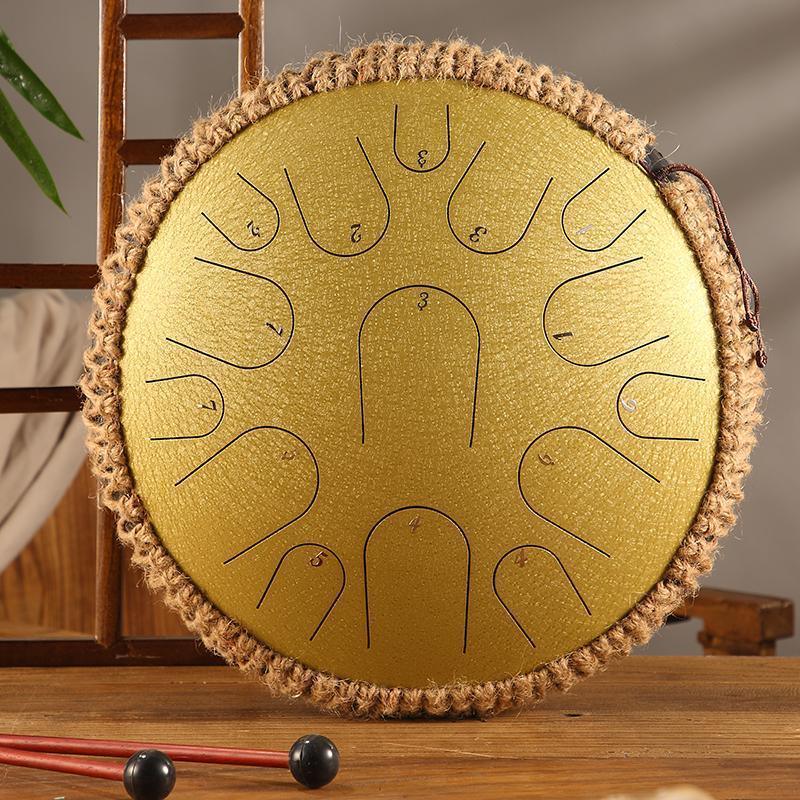 HLURU Professional Performance Titanium Steel Tongue Drum 14 Inches 15 Notes D Major & C Major - HLURU.SHOP