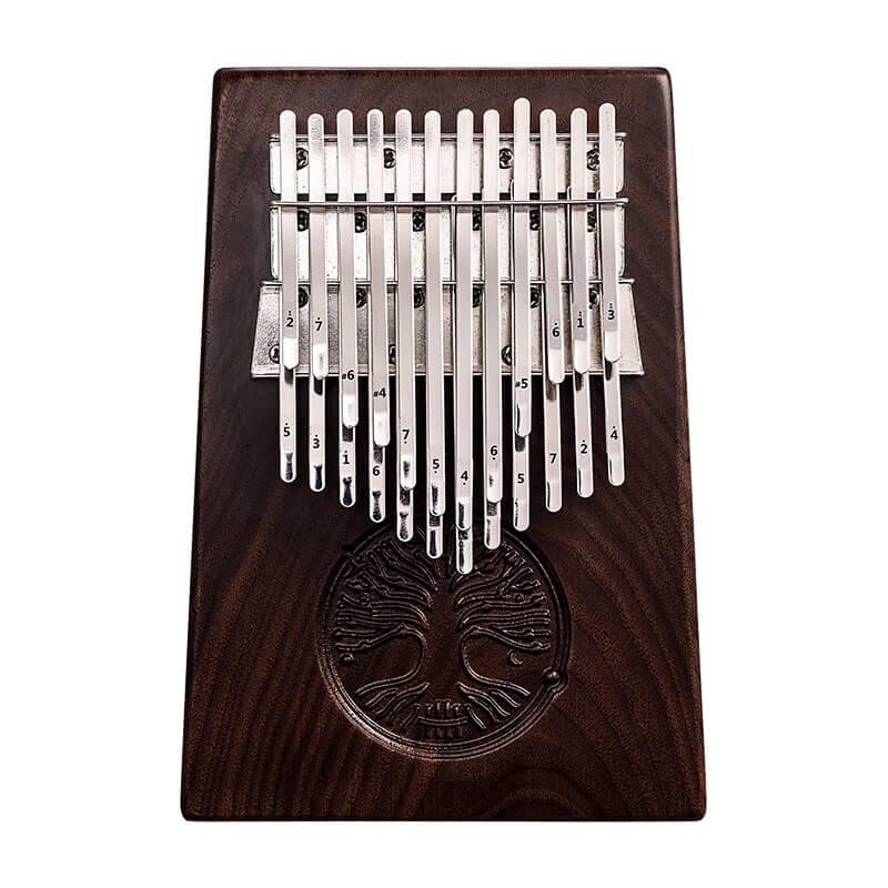 HLURU Tree of Life 24 Key Double Layer Walnut Kalimba Thumb Piano, B Tone & C Tone Kalimba Instrument - HLURU.SHOP