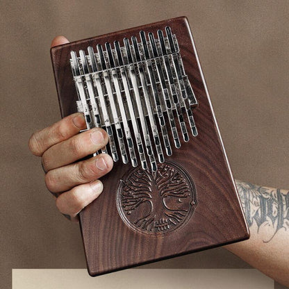 HLURU Tree of Life 24 Key Double Layer Walnut Kalimba Thumb Piano, B Tone & C Tone Kalimba Instrument - HLURU.SHOP