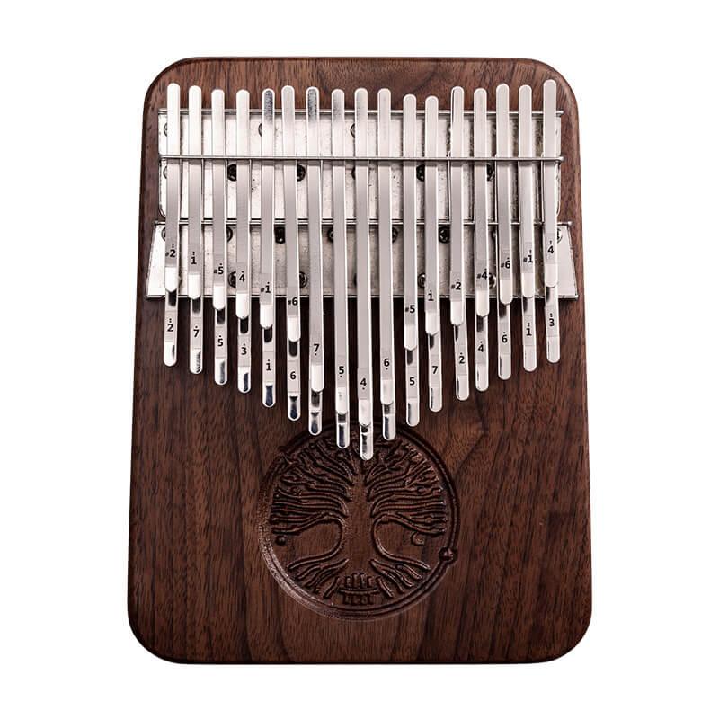 HLURU Tree of Life 34 Keys Double Layer Walnut Kalimba Thumb Piano, B Tone & C Tone Kalimba Instrument - HLURU.SHOP