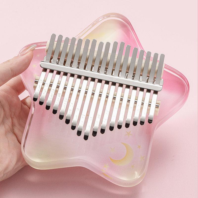 HluruShop Acrylic Galaxy 17/21 Key Flat Board Kalimba Thumb Piano For Children, Single Board C Tone Kalimba Instrument - HLURU.SHOP