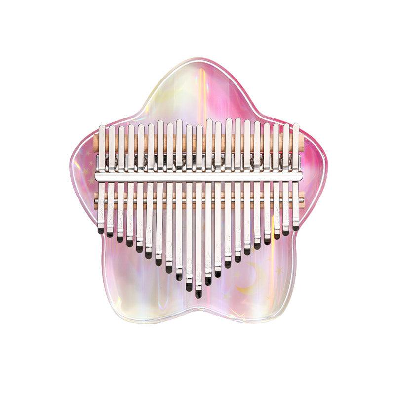 HluruShop Acrylic Galaxy 17/21 Key Flat Board Kalimba Thumb Piano For Children, Single Board C Tone Kalimba Instrument - HLURU.SHOP