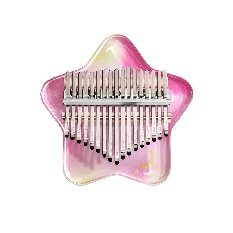 HluruShop Acrylic Galaxy 17/21 Key Flat Board Kalimba Thumb Piano For Children, Single Board C Tone Kalimba Instrument - HLURU.SHOP