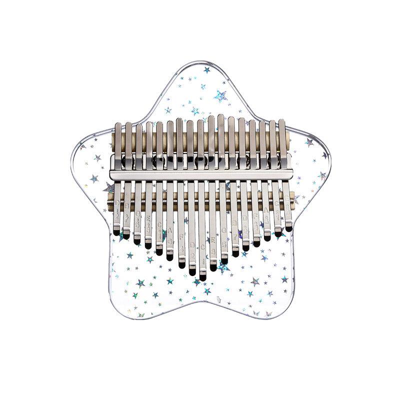 HluruShop Acrylic Galaxy 17/21 Key Flat Board Kalimba Thumb Piano For Children, Single Board C Tone Kalimba Instrument - HLURU.SHOP