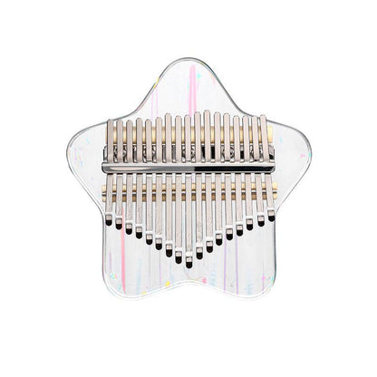 HluruShop Acrylic Galaxy 17/21 Key Flat Board Kalimba Thumb Piano For Children, Single Board C Tone Kalimba Instrument - HLURU.SHOP