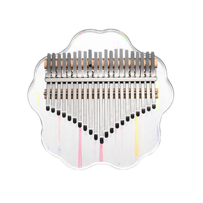 HluruShop Cherry Blossoms Acrylic 17/21 Key Flat Board Kalimba Thumb Piano For Children, Single Board C Tone Kalimba Instrument - HLURU.SHOP