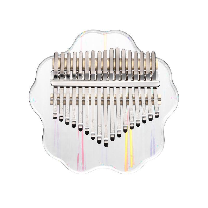 HluruShop Cherry Blossoms Acrylic 17/21 Key Flat Board Kalimba Thumb Piano For Children, Single Board C Tone Kalimba Instrument - HLURU.SHOP