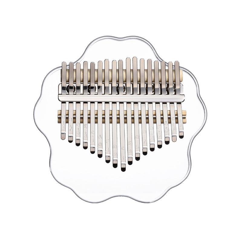 HluruShop Cherry Blossoms Acrylic 17/21 Key Flat Board Kalimba Thumb Piano For Children, Single Board C Tone Kalimba Instrument - HLURU.SHOP