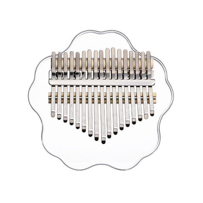 HluruShop Cherry Blossoms Acrylic 17/21 Key Flat Board Kalimba Thumb Piano For Children, Single Board C Tone Kalimba Instrument - HLURU.SHOP