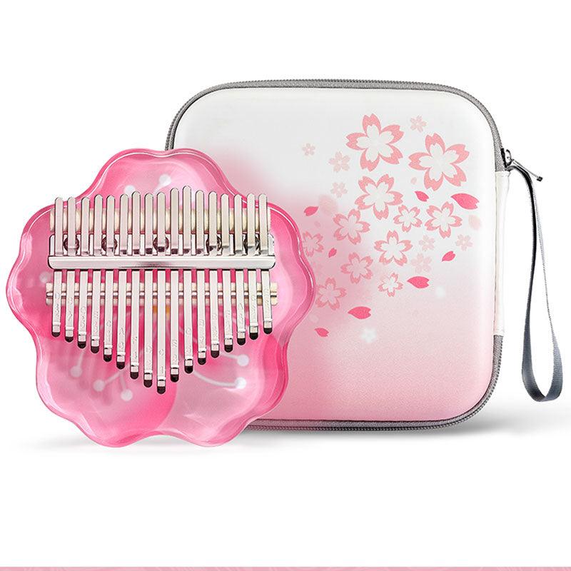 HluruShop Cherry Blossoms Acrylic 17/21 Key Flat Board Kalimba Thumb Piano For Children, Single Board C Tone Kalimba Instrument - HLURU.SHOP