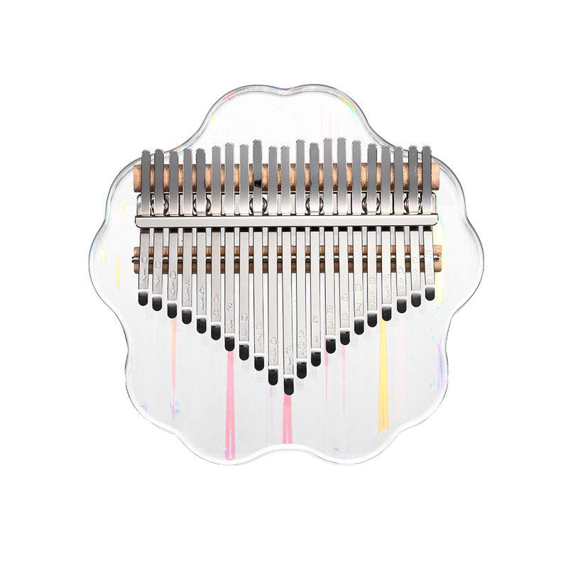 HluruShop Transparent Acrylic 17/21 Key Flat Board Kalimba Thumb Piano For Children, Single Board C Tone Kalimba Instrument - HLURU.SHOP