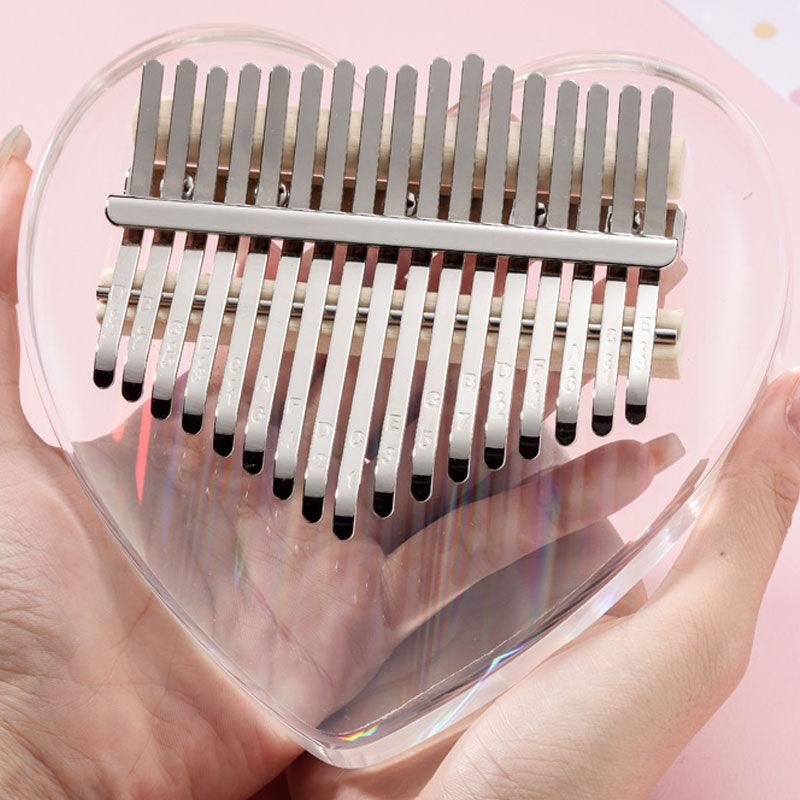 HluruShop Transparent Acrylic 17/21 Key Flat Board Kalimba Thumb Piano For Children, Single Board C Tone Kalimba Instrument - HLURU.SHOP