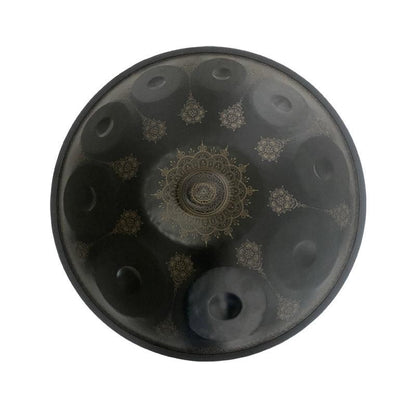 MiSoundofNature Customized Stainless Steel Handmade Customized Nitride Steel HandPan Drum D Minor Hijaz Scale 22 Inch 9/10/12 Notes Featured, Available in 432 Hz and 440 Hz - HLURU.SHOP