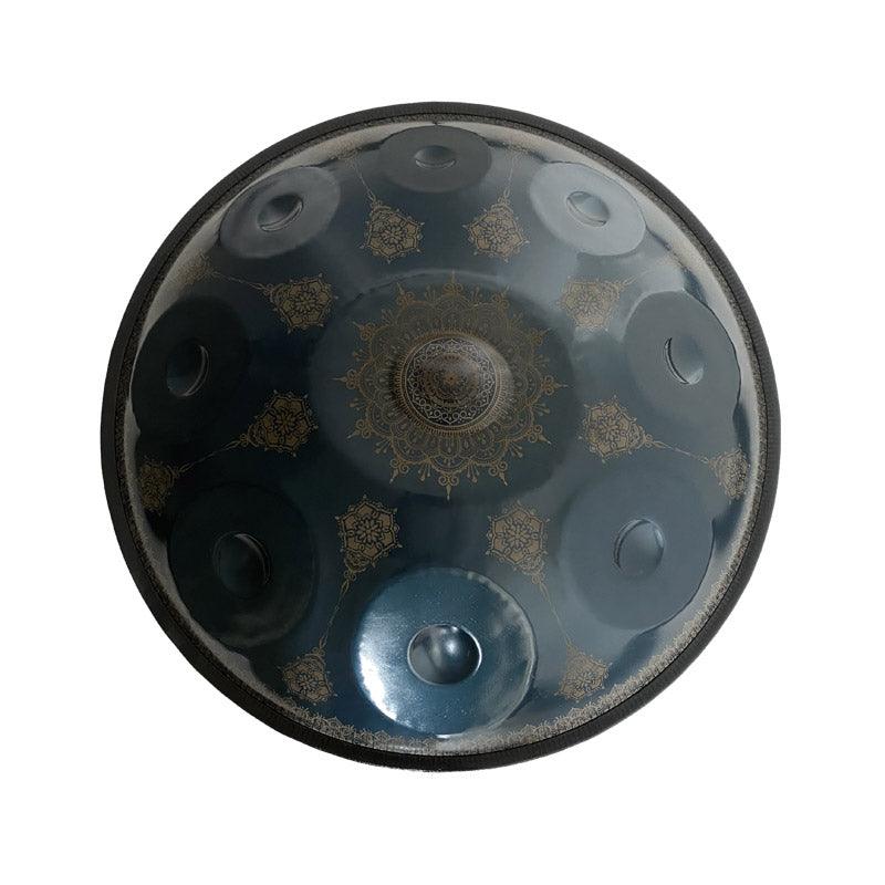 MiSoundofNature Customized Stainless Steel Handmade Customized Nitride Steel HandPan Drum D Minor Hijaz Scale 22 Inch 9/10/12 Notes Featured, Available in 432 Hz and 440 Hz - HLURU.SHOP