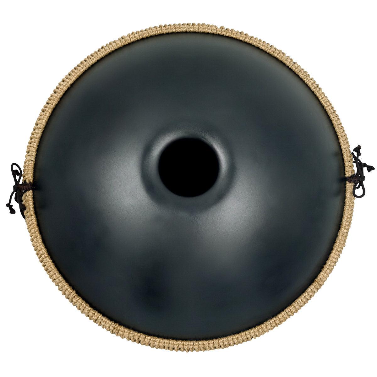 MiSoundofNature DC Handpan Drum Pure Black 22 Inches 9 Notes D Minor Kurd Scale Hangdrum - HLURU.SHOP