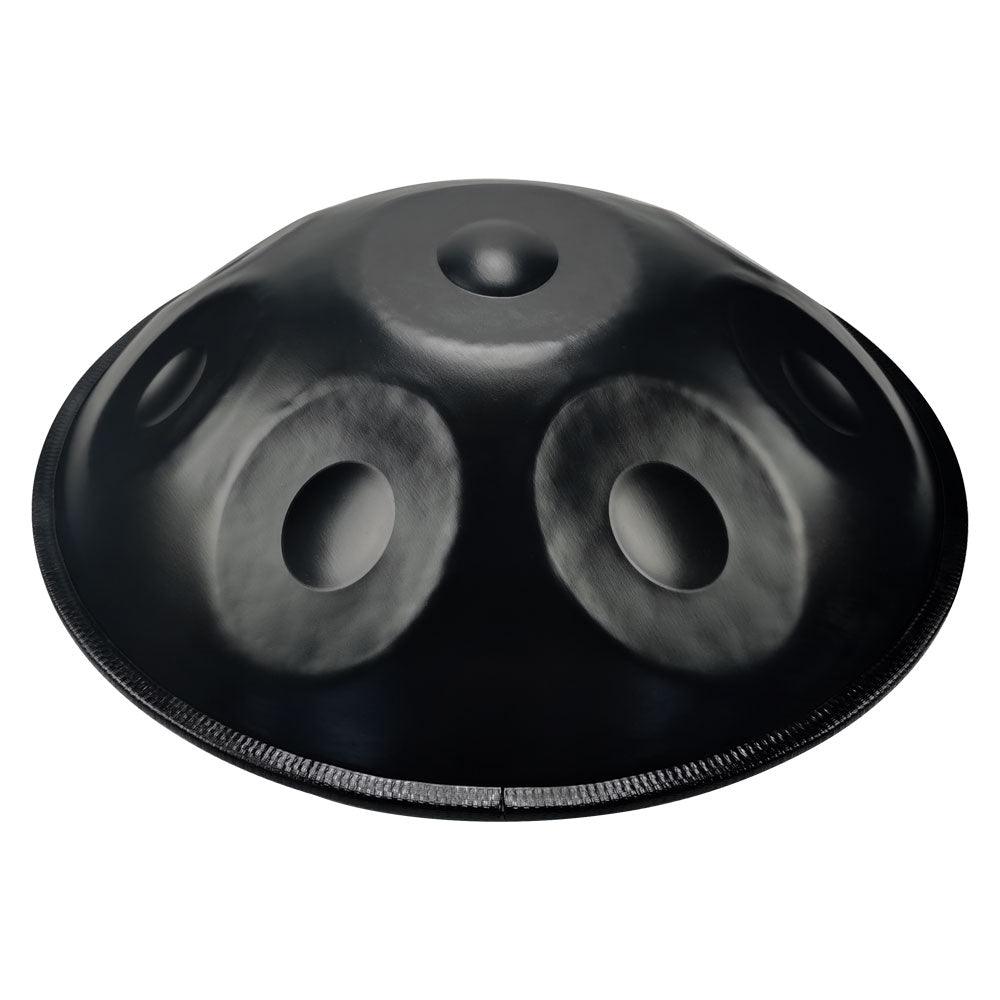 MiSoundofNature DC Handpan Drums Pure Black 22 Inches 9 Notes D Minor Kurd Scale Hangdrum - HLURU.SHOP