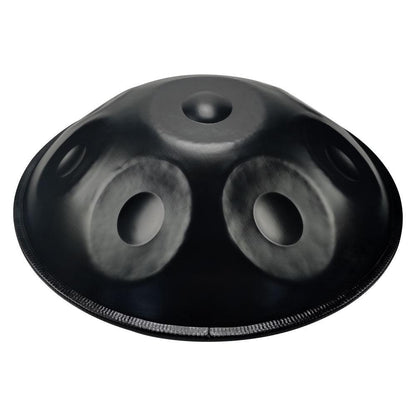 MiSoundofNature DC Handpan Drums Pure Black 22 Inches 9 Notes D Minor Kurd Scale Hangdrum - HLURU.SHOP