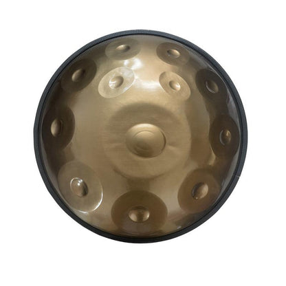 MiSoundofNature Handmade Customized HandPan Drum D Minor Hijaz Scale 22 Inch 9/10/12 Notes High-end Stainless Steel, Available in 432 Hz and 440 Hz - HLURU.SHOP