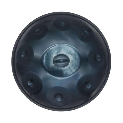 MiSoundofNature Handmade Customized HandPan Drum D Minor Sabye Scale 22 Inches 9/10/12 Notes High-end Nitride Steel Percussion Instrument, Available in 432 Hz and 440 Hz - HLURU.SHOP