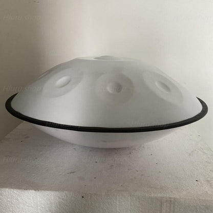 MiSoundofNature Handmade HandPan Drum D Minor Amara Scale 22 Inch 9 Notes High-end Stainless Steel, Available in 432 Hz and 440 Hz - HLURU.SHOP