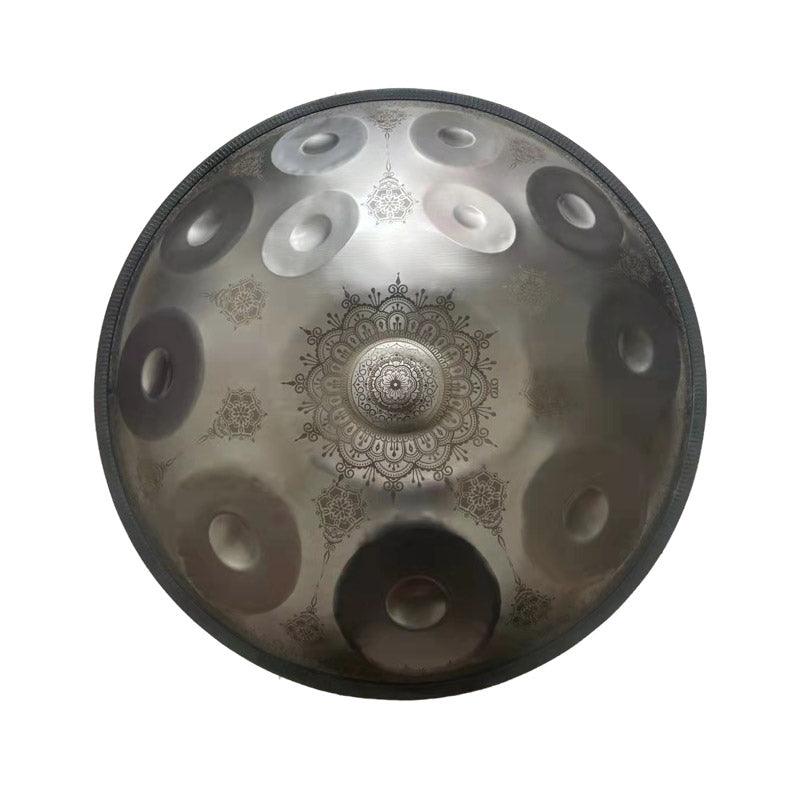 MiSoundofNature Mandala Pattern Handmade Customized Stainless Steel HandPan Drum D Minor Hijaz Scale 22 Inch 9/10/12 Notes, Available in 432 Hz and 440 Hz - HLURU.SHOP