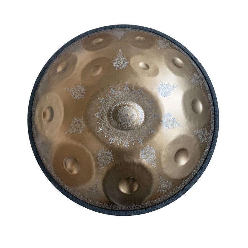 MiSoundofNature Mandala Pattern Handmade Customized Stainless Steel HandPan Drum D Minor Hijaz Scale 22 Inch 9/10/12 Notes, Available in 432 Hz and 440 Hz - HLURU.SHOP