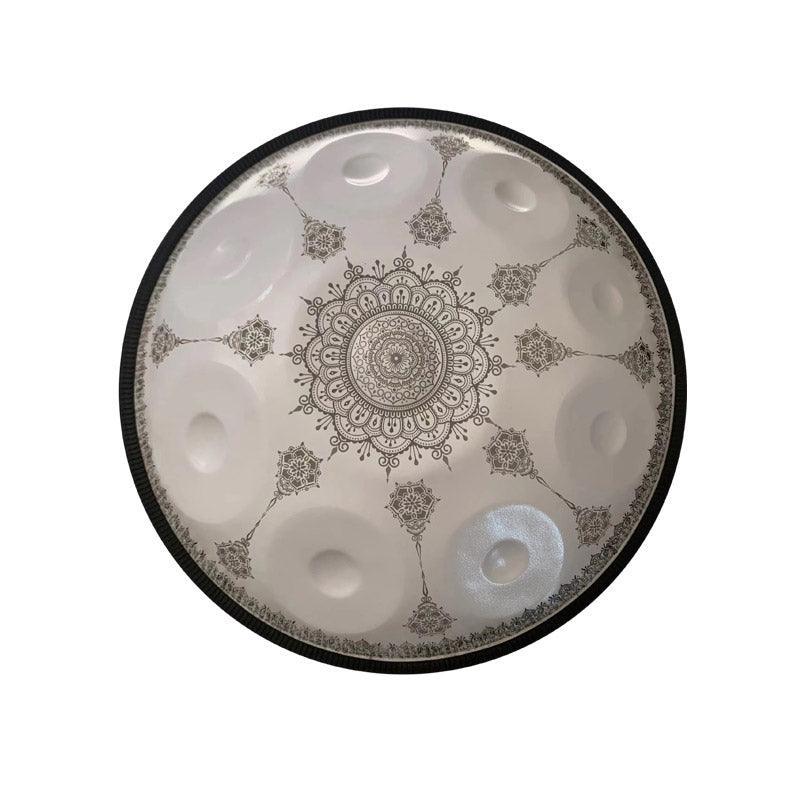 MiSoundofNature Mandala Pattern Handmade Customized Stainless Steel HandPan Drum D Minor Sabye Scale 22 Inch 9/10/12 Notes Featured, Available in 432 Hz and 440 Hz - HLURU.SHOP