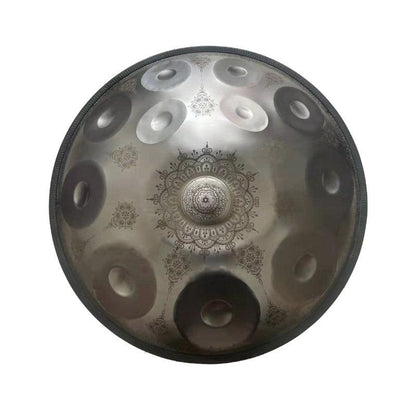 MiSoundofNature Mandala Pattern Handmade Customized Stainless Steel HandPan Drum D Minor Sabye Scale 22 Inch 9/10/12 Notes Featured, Available in 432 Hz and 440 Hz - HLURU.SHOP