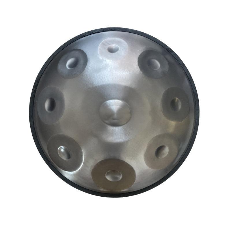 MiSoundofNature Mini Handpan Drum High-end Stainless Steel Handmade G Minor 9 Notes 18 Inches, Available in 432 Hz and 440 Hz - HLURU.SHOP