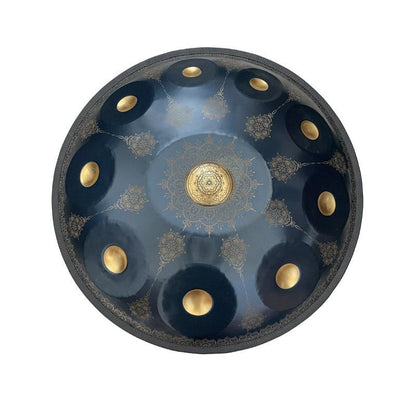 MiSoundofNature Royal Garden Kurd Scale / Celtic Scale D Minor 22 Inch 9/10/12 Notes Nitride Steel Handmade Handpan Drum, Available in 432 Hz and 440 Hz - HLURU.SHOP