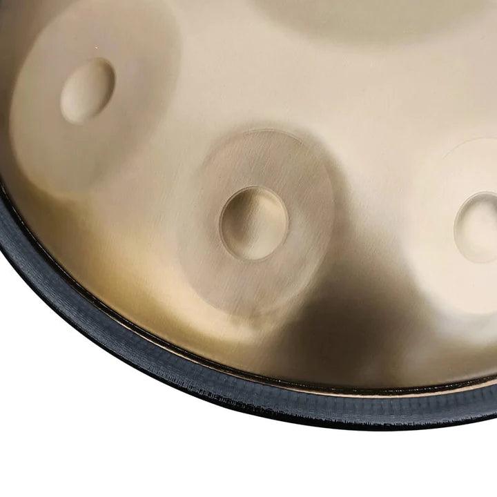 MiSoundofNature STL Handpan Drum Mini 18 Inches Pure Golden 9 Notes G minor Hangdrum - HLURU.SHOP