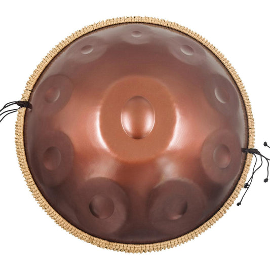 MiSoundofNature STL Handpan Drum Pure Brown 22 Inches 10 Notes D Minor Kurd Scale Hangdrum - HLURU.SHOP