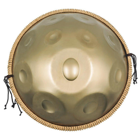 MiSoundofNature STL Handpan Drum Pure Golden 22 Inches 11 Notes D Minor Kurd Scale Hangdrum - HLURU.SHOP