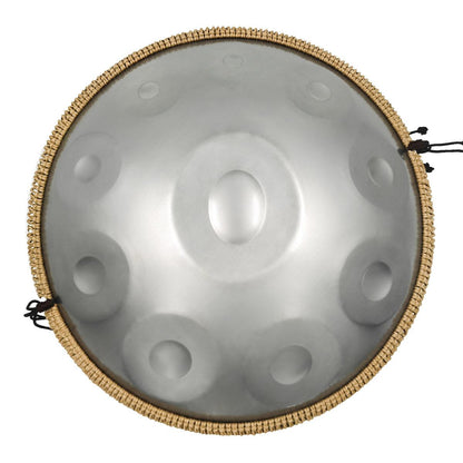 MiSoundofNature STL Handpan Drum Sterling Silver 22 Inches 10 Notes D Minor Kurd Scale Hangdrum - HLURU.SHOP