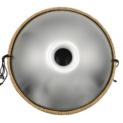 MiSoundofNature STL Handpan Drum Sterling Silver 22 Inches 10 Notes D Minor Kurd Scale Hangdrum - HLURU.SHOP