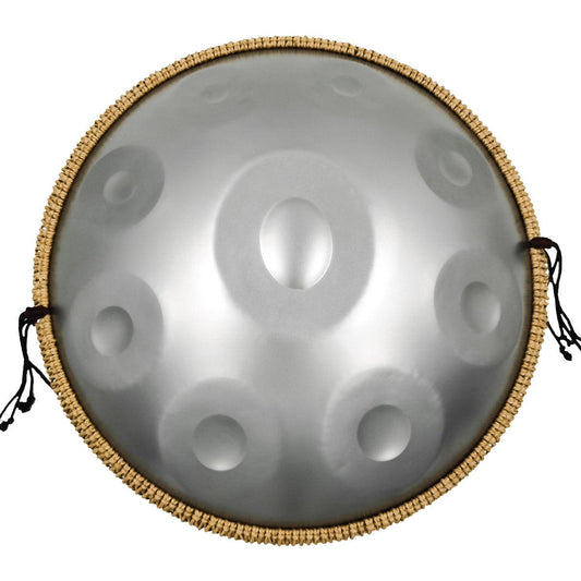 MiSoundofNature STL Handpan Drum Sterling Silver 22 Inches 9 Notes D Minor Kurd Scale Hangdrum - HLURU.SHOP