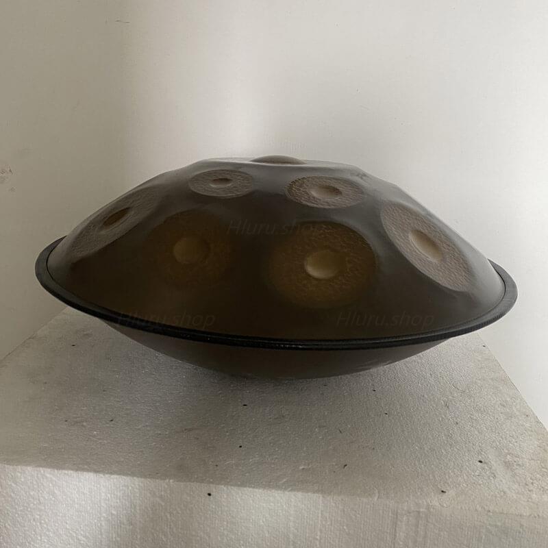 MiSoundofNature Sun God Handmade Customized D Minor Sabye Scale 22 Inches 9/10/12 Notes Nitride Steel Handpan Drum, Available in 432 Hz and 440 Hz - HLURU.SHOP