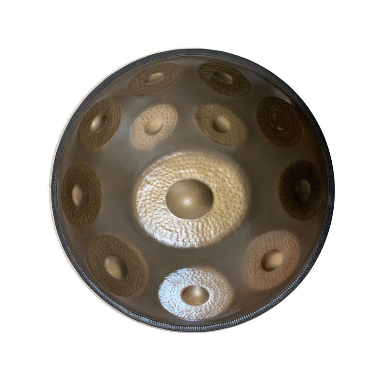 MiSoundofNature Sun God Handmade Customized E La Sirena Scale 22 Inches 9/10/12 Notes Nitride Steel Handpan Drum, Available in 432 Hz and 440 Hz - HLURU.SHOP