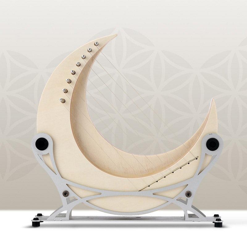 Moon Shape 8/11/15 Strings C/G Tone Maple + Elm Lyre Harp For Kids & Adults - HLURU.SHOP