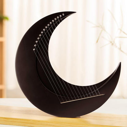 Moon Shape 8/11/15 Strings C/G Tone Maple + Elm Lyre Harp For Kids & Adults - HLURU.SHOP