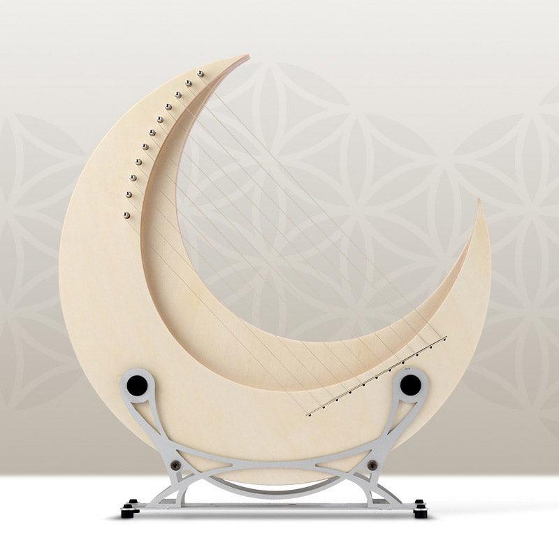 Moon Shape 8/11/15 Strings C/G Tone Maple + Elm Lyre Harp For Kids & Adults - HLURU.SHOP