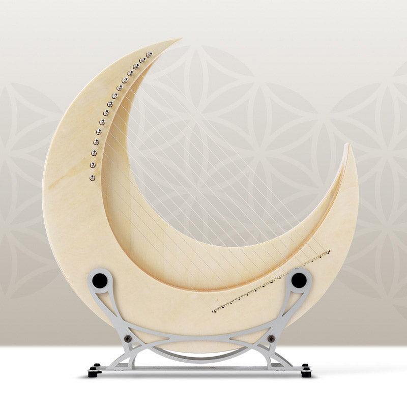 Moon Shape 8/11/15 Strings C/G Tone Maple + Elm Lyre Harp For Kids & Adults - HLURU.SHOP