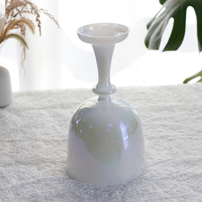 Mother Of Pearl Color Crystal Chalice Bowl Quartz Singing Bowl For Sound Healing Yoga Meditation - HLURU.SHOP