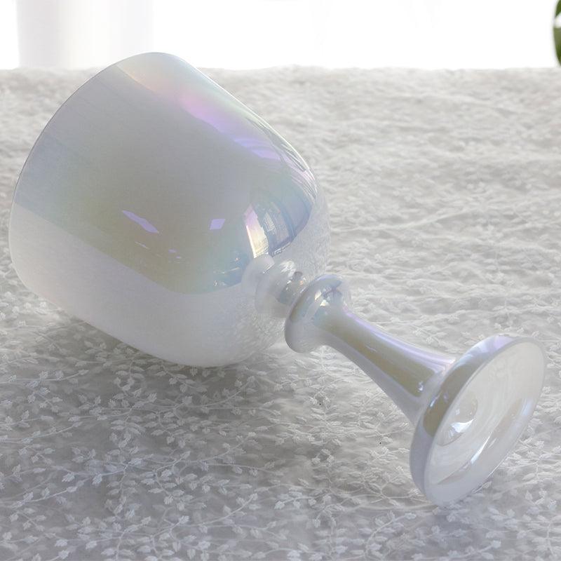 Mother Of Pearl Color Crystal Chalice Bowl Quartz Singing Bowl For Sound Healing Yoga Meditation - HLURU.SHOP