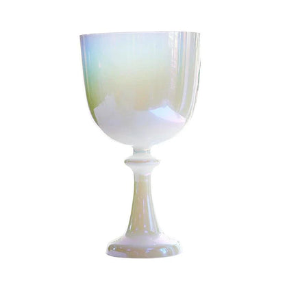 Mother Of Pearl Color Crystal Chalice Bowl Quartz Singing Bowl For Sound Healing Yoga Meditation - HLURU.SHOP